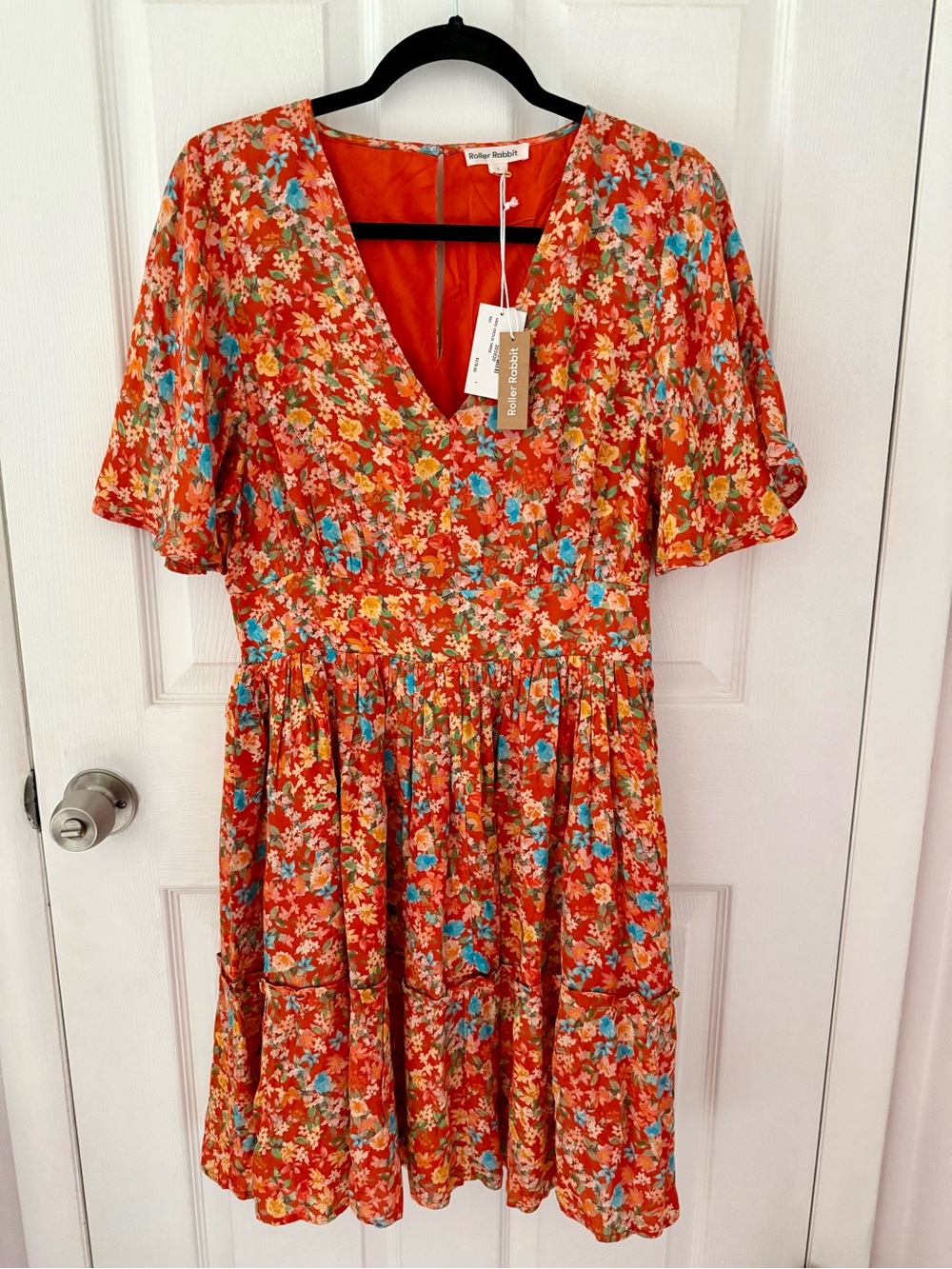 NWT Roller Rabbit Vado Cecilia Floral Dress Size Large